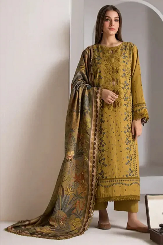 SR-SN59 Lawn Embroidered Suit With Cotton Lawn Printed Dupatta
