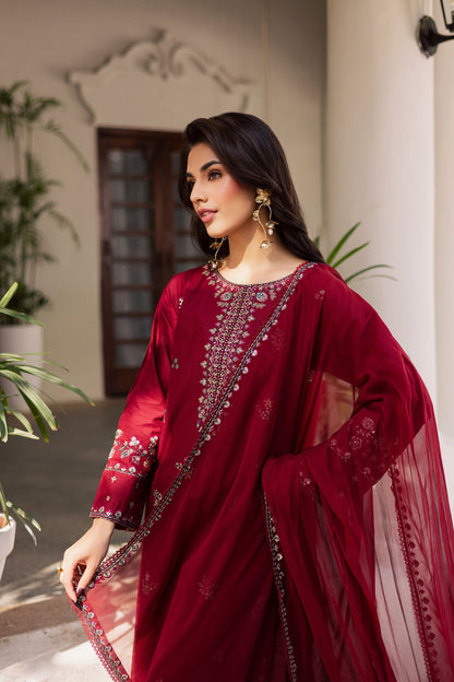 BATIK-3PC LAWN EMBROIDERED SHIRT WITH CHIFFON EMBROIDERED DUPATTA AND EMB TROUSER-BIC-4732