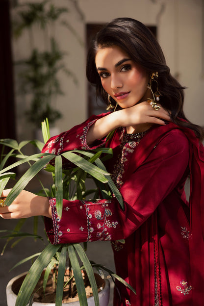 BATIK-3PC LAWN EMBROIDERED SHIRT WITH CHIFFON EMBROIDERED DUPATTA AND EMB TROUSER-BIC-4732