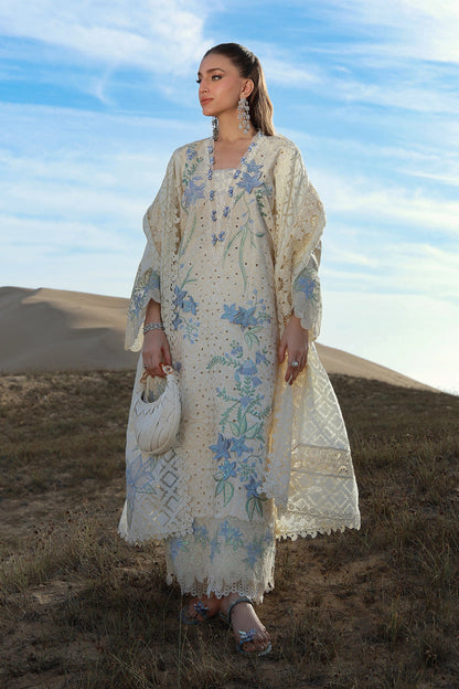 RANG RASIYA-3PC LAWN CHIKANKAARI EMBROIDERED SHIRT WITH KHADDI NET EMBROIDERED DUPATTA AND TROUSER-BIC-4798