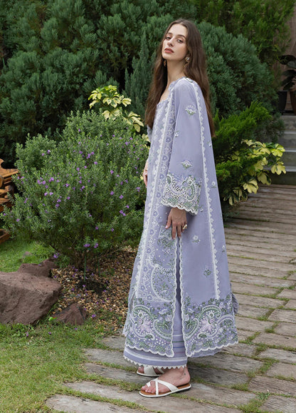 MUSHQ-3PC LAWN EMBROIDERED SHIRT WITH KHADDI NET EMB DUPATTA AND TROUSER-BIC-4804