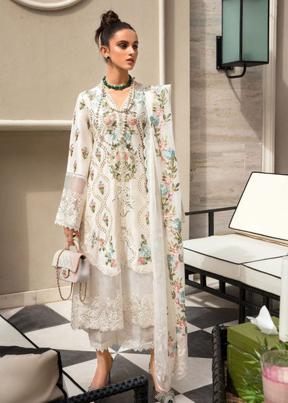 CRIMSON-3PC LAWN EMBROIDERED SHIRT WITH CHIFFON EMBROIDERED DUPATTA & TROUSER-BIC-4502