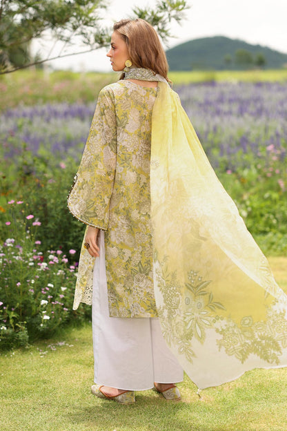 SR-BQ203 Unstitched Digital Printed Lawn Suit 3pc With Digital Printed Lawn Dupatta