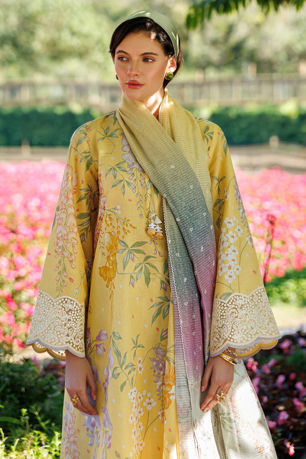 SR-JZ205 Unstitched Digital Printed Lawn Suit 3pc With Digital Printed Lawn Dupatta