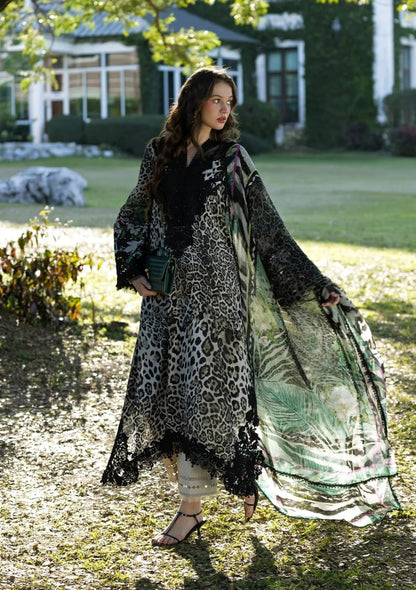 SR-EL204 Unstitched Digital Printed Lawn Suit 3pc With Digital Printed Lawn Dupatta
