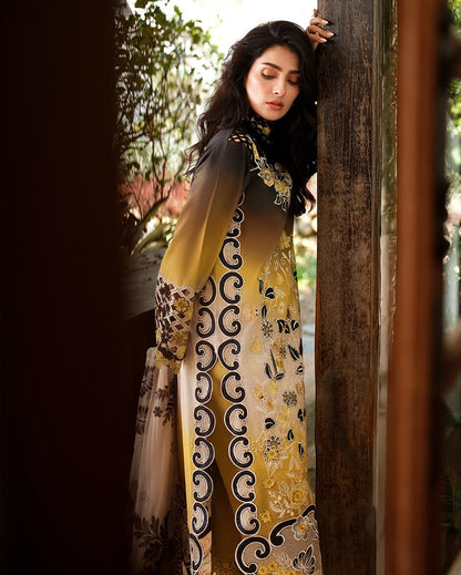 SR-MB206 Unstitched Digital Printed Lawn Suit 3pc With Digital Printed Lawn Dupatta