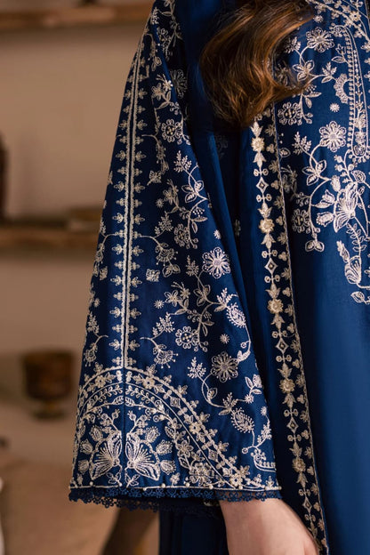 SR-BT2835 Unstitched Fully Embroidered Lawn Suit With Embroidered Bamber Chiffon Dupatta