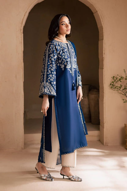 SR-BT2835 Unstitched Fully Embroidered Lawn Suit With Embroidered Bamber Chiffon Dupatta