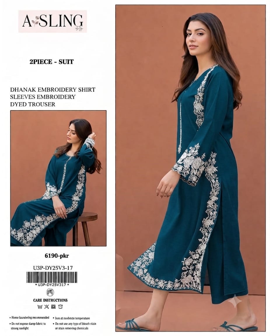 BATIK-2PC LAWN EMBROIDERED SHIRT WITH LAWN EMBROIDERED SLEEVES-