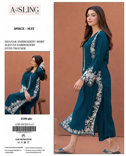 BATIK-2PC LAWN EMBROIDERED SHIRT WITH LAWN EMBROIDERED SLEEVES-