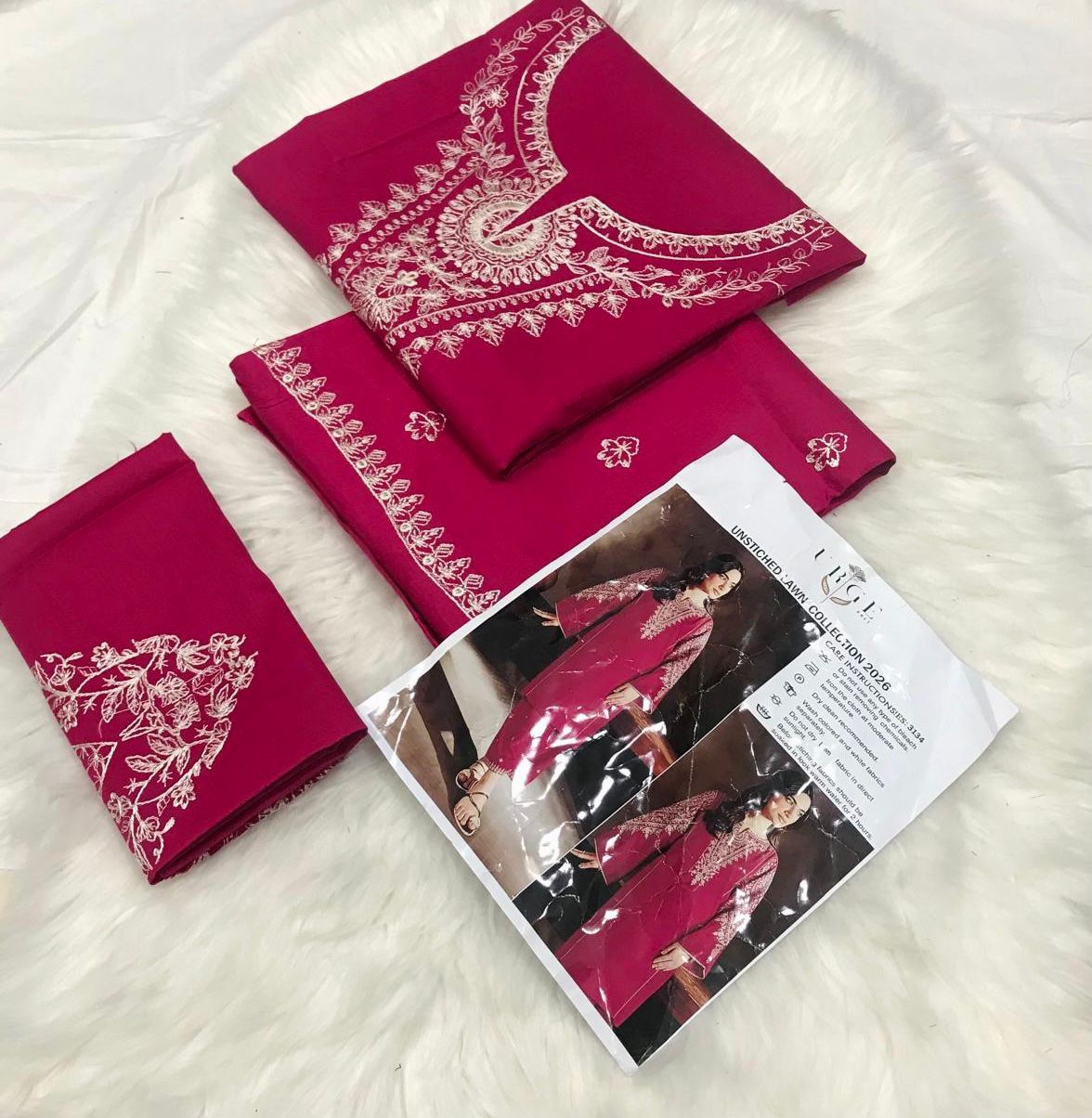 BATIK-2PC LAWN EMBROIDERED SHIRT WITH LAWN EMBROIDERED SLEEVES-