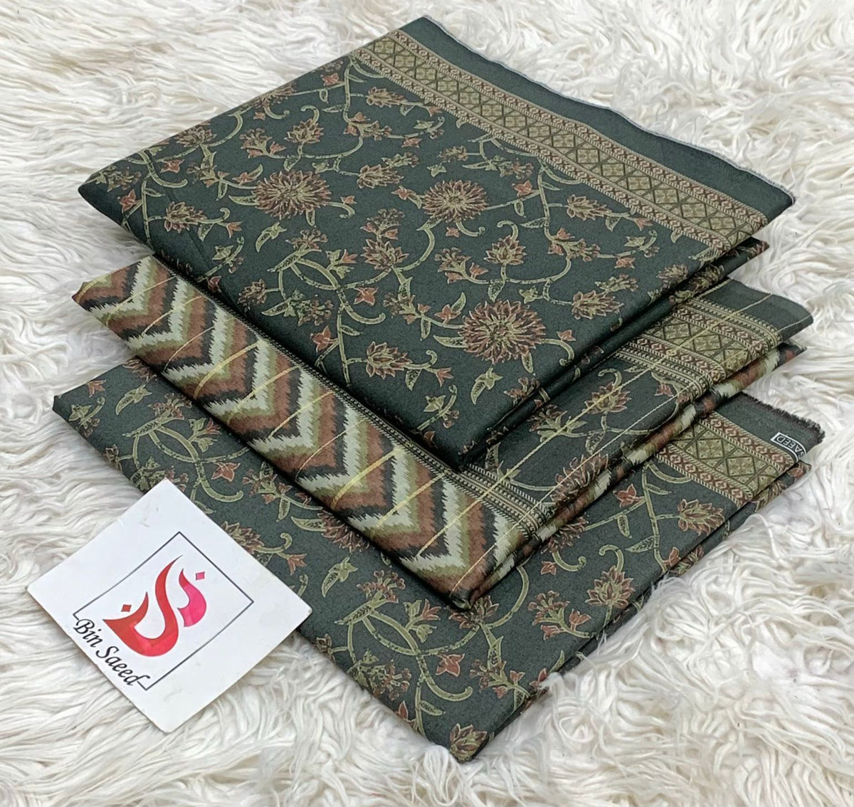 BIN SAEED LAWN COLLECTION  100% ORIGINAL
