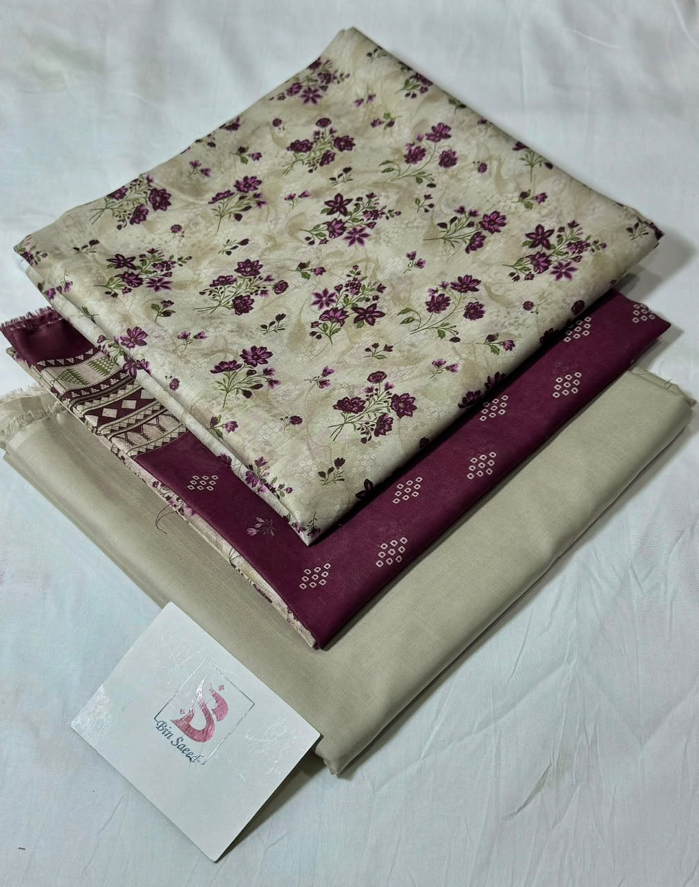 BIN SAEED LAWN COLLECTION  100% ORIGINAL