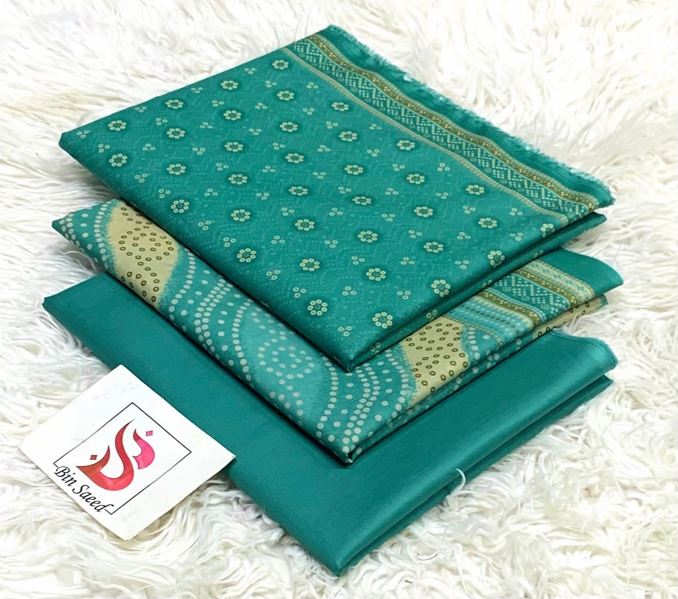 BIN SAEED LAWN COLLECTION  100% ORIGINAL
