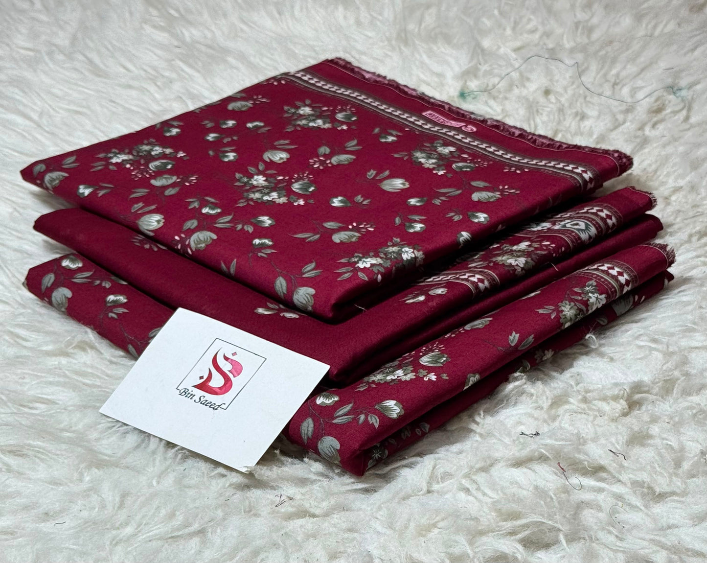 BIN SAEED LAWN COLLECTION  100% ORIGINAL