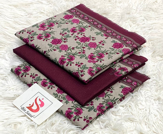 BIN SAEED LAWN COLLECTION  100% ORIGINAL