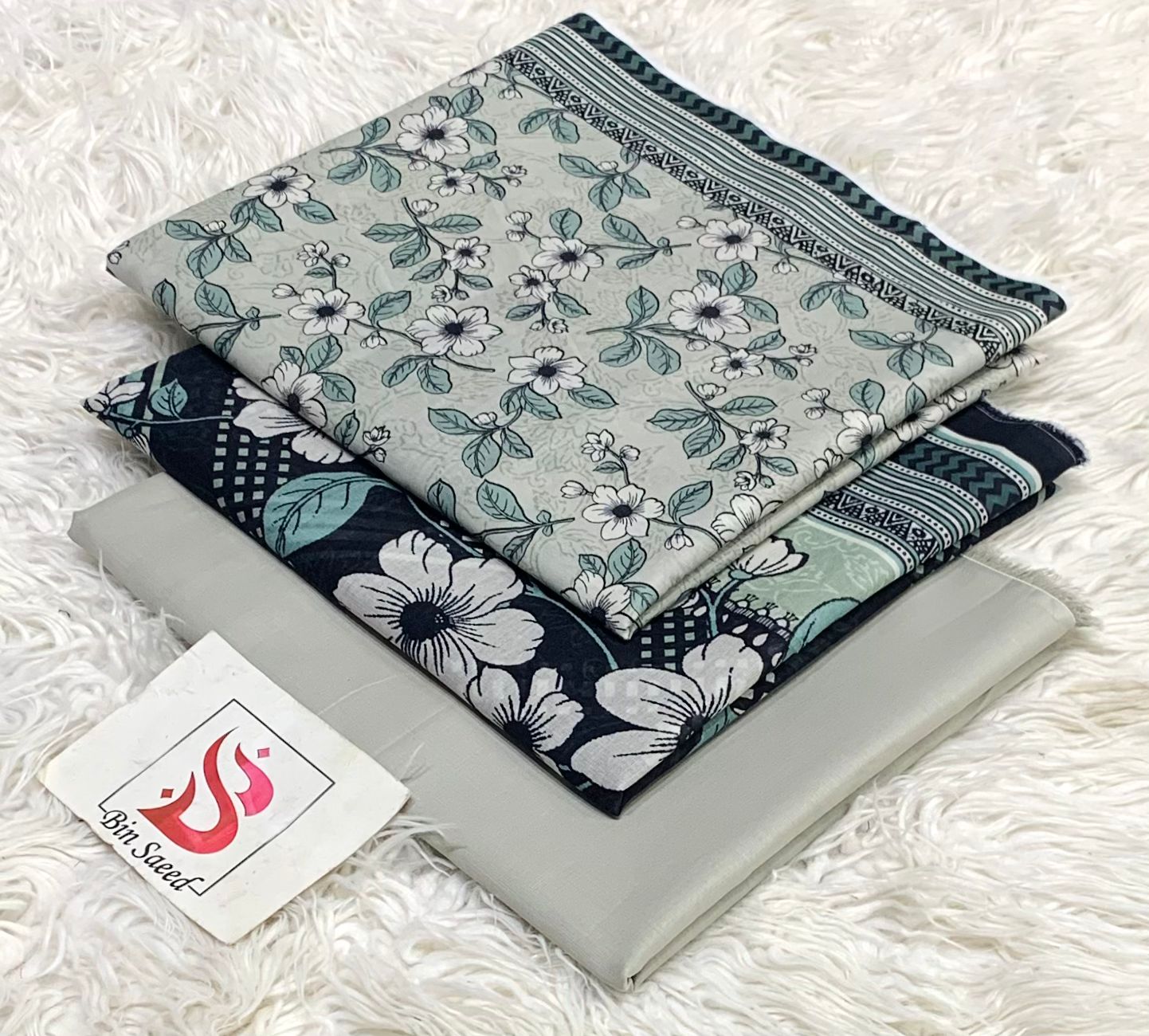BIN SAEED LAWN COLLECTION  100% ORIGINAL