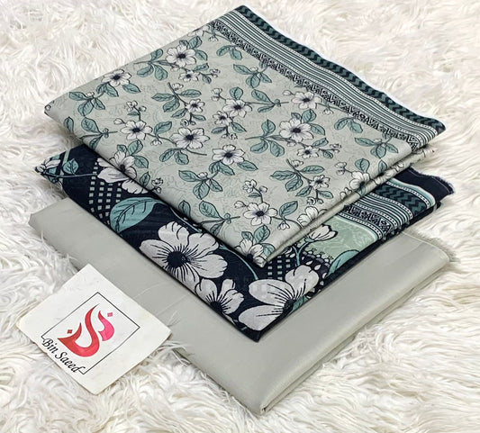 BIN SAEED LAWN COLLECTION  100% ORIGINAL