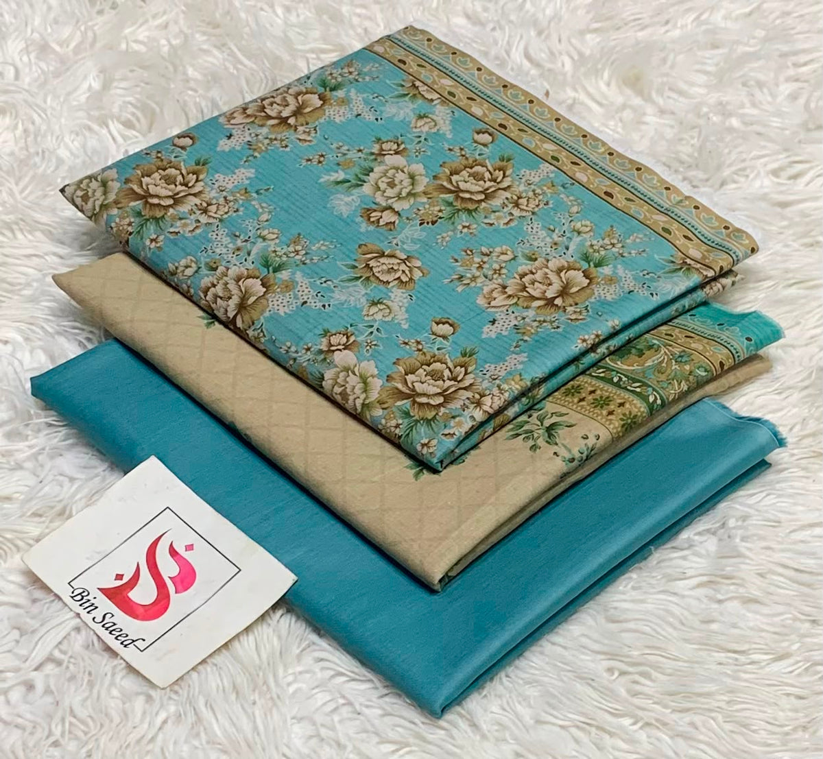 BIN SAEED LAWN COLLECTION  100% ORIGINAL