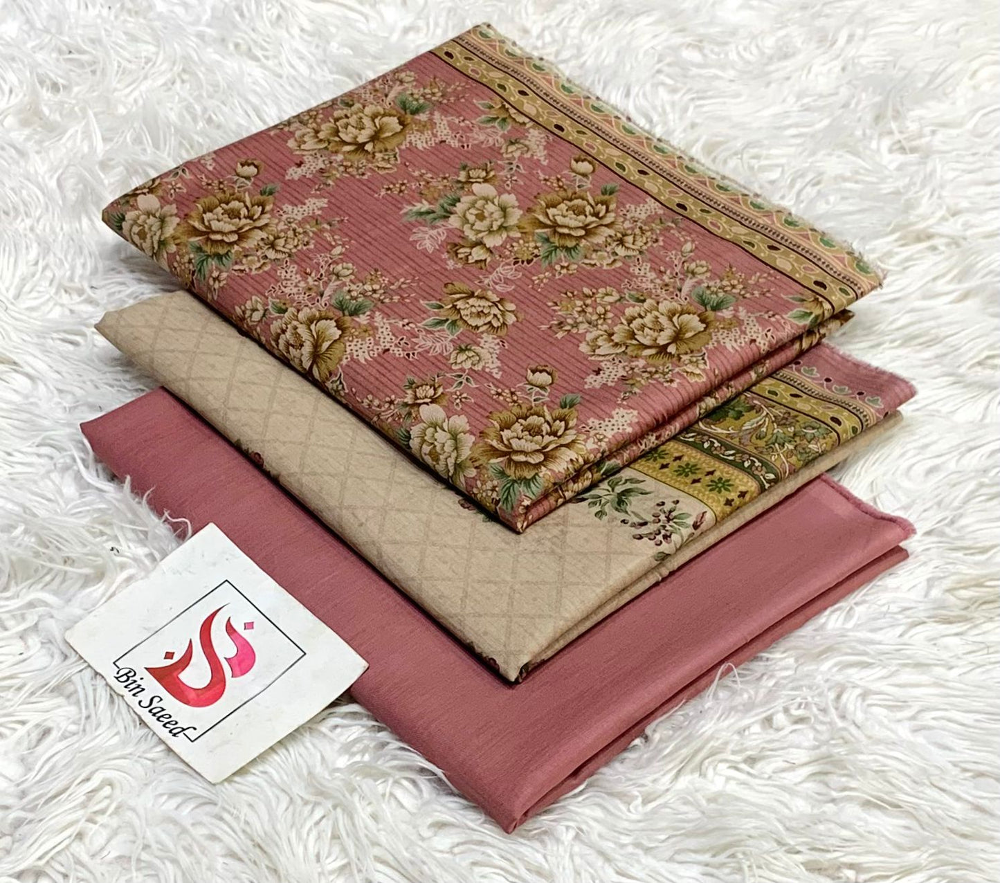 BIN SAEED LAWN COLLECTION  100% ORIGINAL