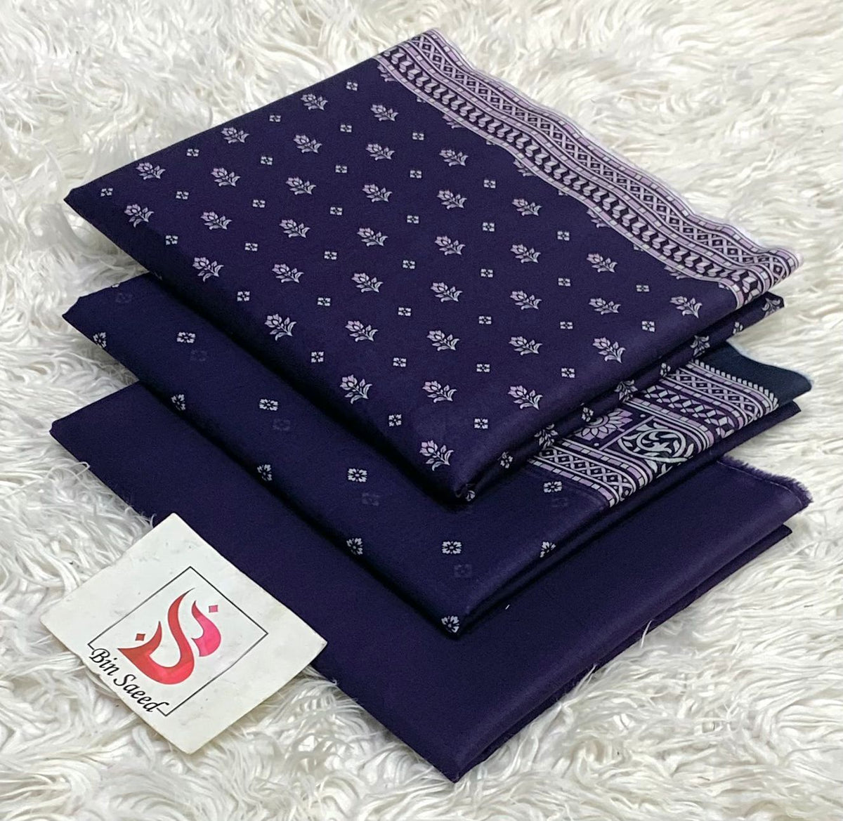 BIN SAEED LAWN COLLECTION  100% ORIGINAL