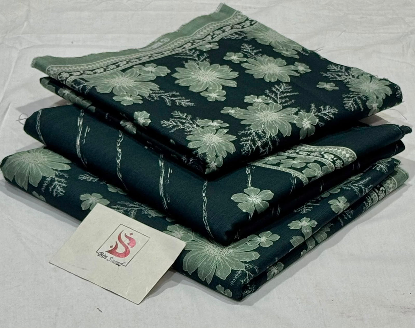 BIN SAEED-3PC KHADDAR PRINTED SHIRT WITH KHADDAR PRINTED DUPATTA AND PRINT TROUSER