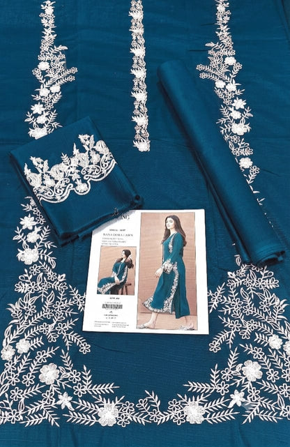 BATIK-2PC LAWN EMBROIDERED SHIRT WITH LAWN EMBROIDERED SLEEVES-