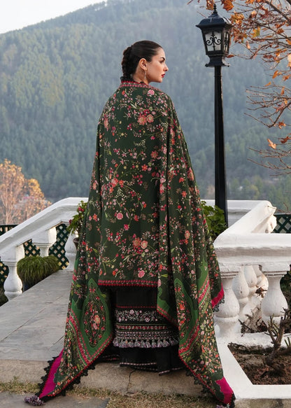 SR-MB520 Dhanak Embroidered Suit With Digital Printed Woolen Shawl