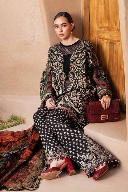 SR-MB466 Unstitched Digital Printed Lawn Suit 3pc With Voil Lawn Digital Printed Dupatta & Embroidered Patches
