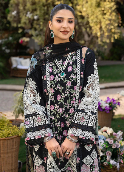 ELAF-3PC LAWN HEAVY EMBROIDERED SHIRT WITH CHIFFON PRINTED DUPATTA AND TROUSER-BIC-4723