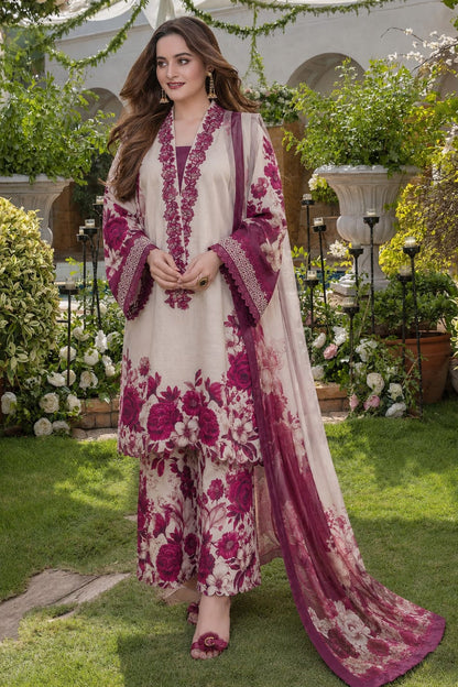 SR-AD476 Unstitched Digital Printed Lawn Suit 3pc With Digital Printed Lawn Dupatta