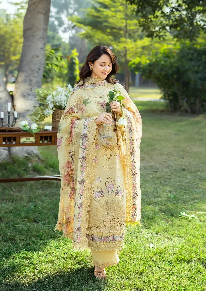 RANG RASIYA-3PC LAWN EMBROIDERED SHIRT WITH CHIFFON PRINTED EMBROIDERED DUPATTA AND TROUSER-BIC-4801