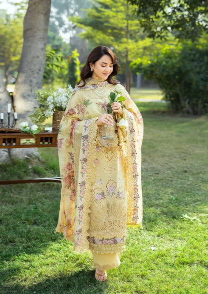 RANG RASIYA-3PC LAWN EMBROIDERED SHIRT WITH CHIFFON PRINTED EMBROIDERED DUPATTA AND TROUSER-BIC-4801
