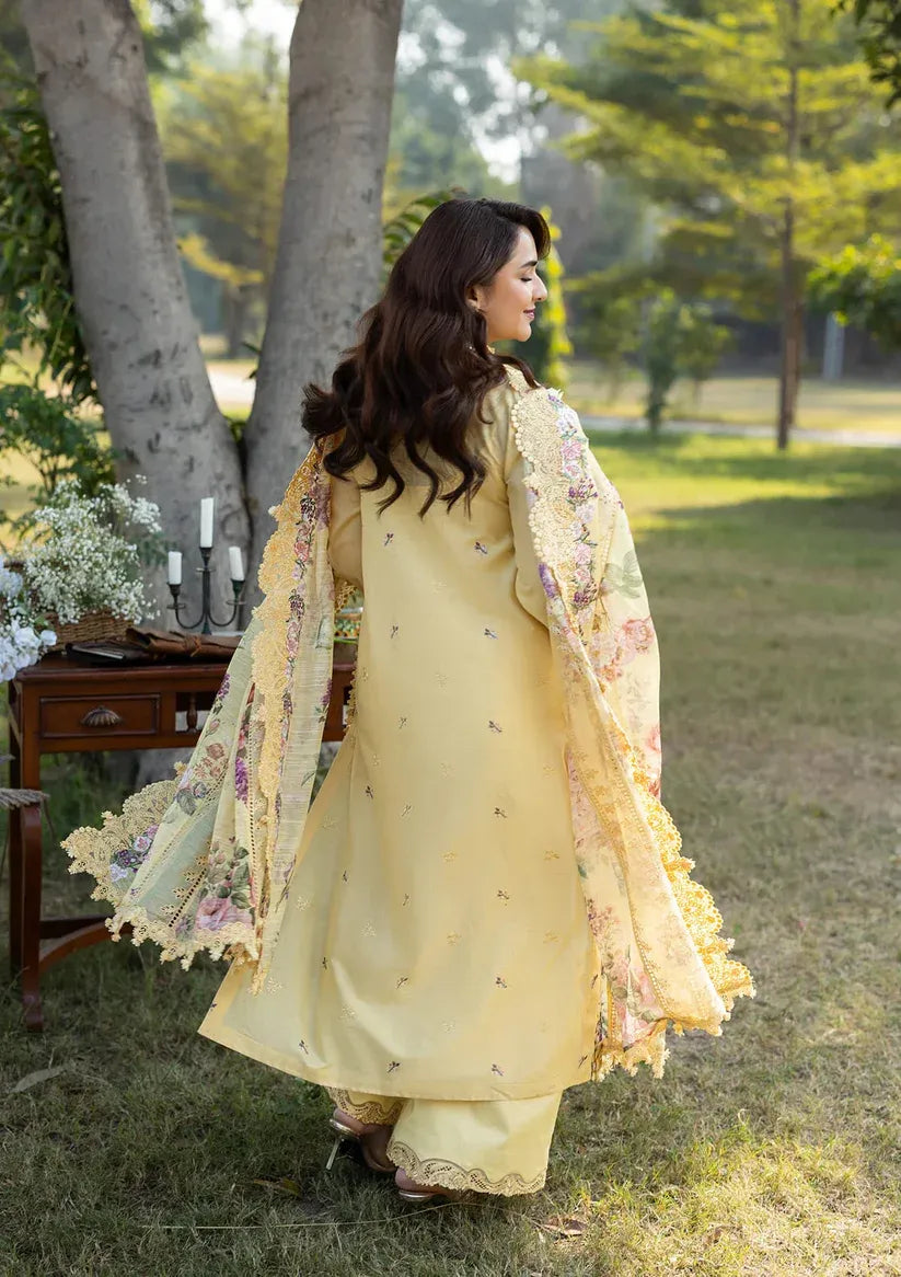 RANG RASIYA-3PC LAWN EMBROIDERED SHIRT WITH CHIFFON PRINTED EMBROIDERED DUPATTA AND TROUSER-BIC-4801