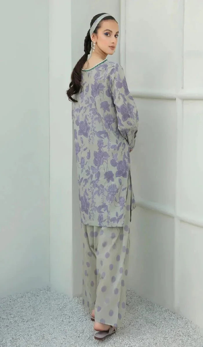 2Pc Digital Printed Lawn Suit SR-255