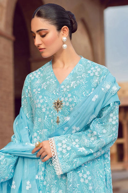 SR-108 Dhanak 3Pc Embroidered Suit With Dhanak Embroidered Shawl