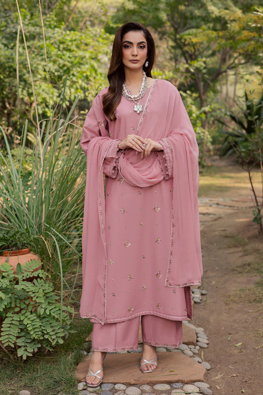 BATIK-3PC LAWN EMBROIDERED SHIRT WITH CHIFFON EMBROIDERED DUPATTA AND TROUSER-BIC-4755